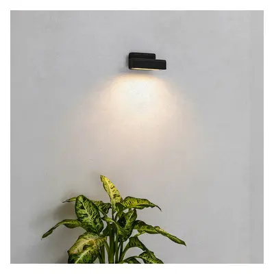 FARO BARCELONA Balic LED venkovní nástěnné svítidlo, černá barva, hliník, šířka 15 cm