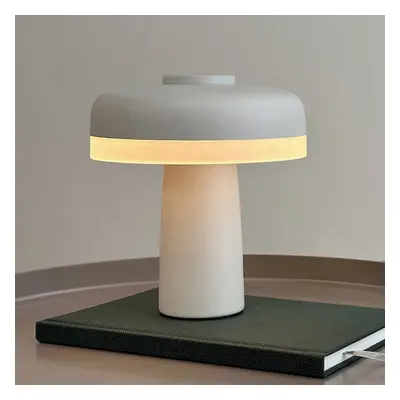 Dyberg Larsen Dyberg Larsen LED dobíjecí stolní lampa Porter, bílá, výška 16 cm