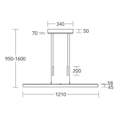 HerzBlut HerzBlut LED závěsná lampa Leonora, 121 cm, dřevo, stmívatelná