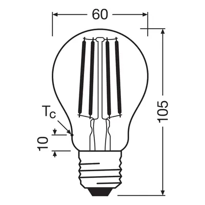 OSRAM OSRAM LED žárovka E27 3,8W Filament 2 700K 806lm 2-pack