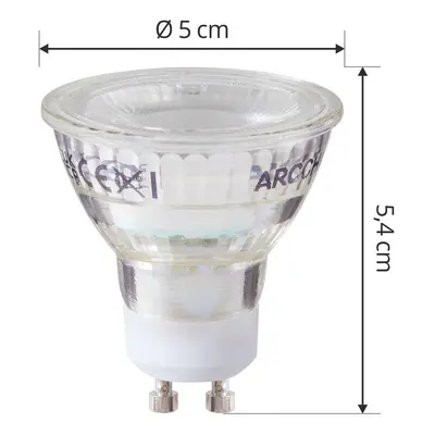 Arcchio Arcchio LED žárovka GU10 2,5W 6500K 450lm sada 2 ks ve skle