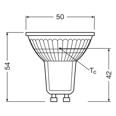 OSRAM Žárovka OSRAM LED PAR16 s reflektorem GU10 4,7W 100° 2 700K