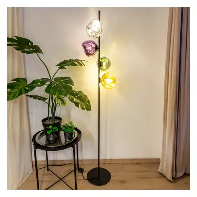 Eco-Light Stojací lampa Canopus, vícebarevná, výška 160 cm, 4 světla, sklo E14