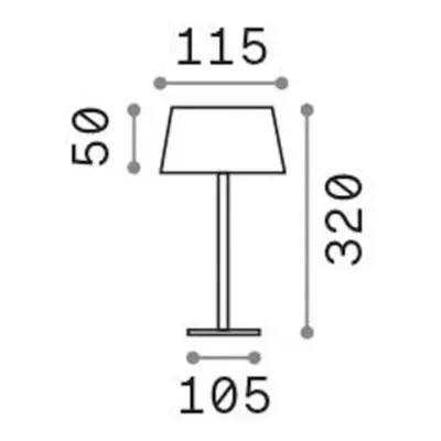 Ideallux Ideal Lux LED dobíjecí venkovní stolní lampa Pure, bílý kov 32 cm