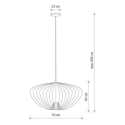 Euluna Závěsné světlo Pumpkin L, tmavě šedé, Ø 70 cm, kov, GU10