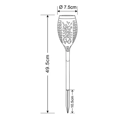 Globo LED solární světlo na zemní hroty 33536-3, svítilna, černá, sada 3 kusů