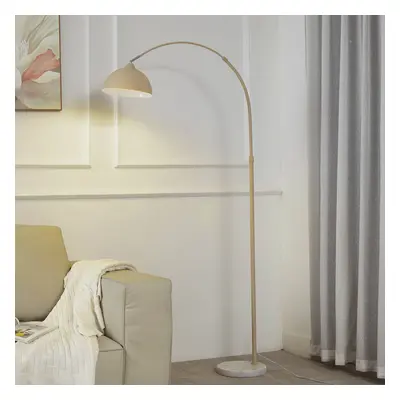 Lindby Stojací lampa Lindby Tonka, béžová, kov/mramor, 180 cm, E27