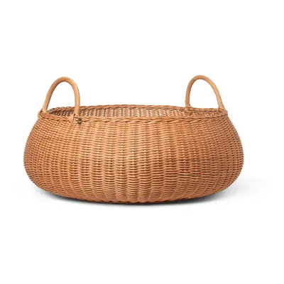 ferm LIVING ferm LIVING Nízký pletený koš, Ø 60 cm, výška 32 cm, ratan