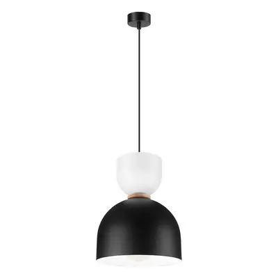 Lamkur Lighting Závěsné svítidlo Clementine, černá/bílá, 1 světlo, E27