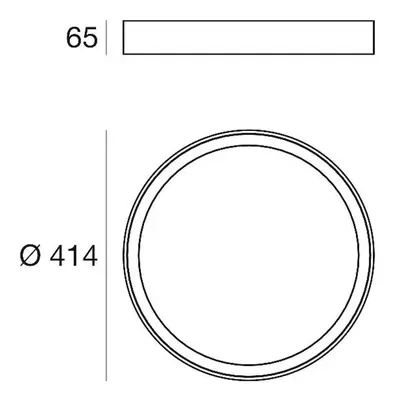 Linea Light LED stropní svítidlo Tara R, Ø 41,4 cm, černá, hliník, 3 000 K