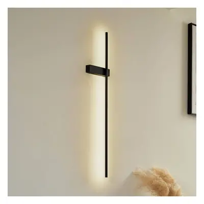 Lindby Nástěnné LED svítidlo Lindby Natsumi, černé, hliník, 90 cm