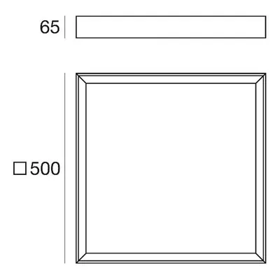 Linea Light Stropní svítidlo LED Tara Q, 50 x 50 cm, černá, 3 000 K, hliník