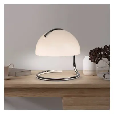 Näve Stolní lampa Burano, bílá, výška 25 cm, sklo/kov, E27