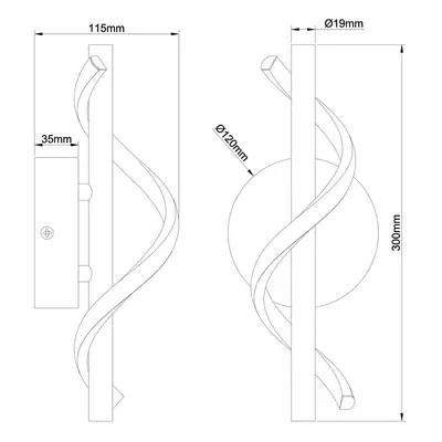 Brilliant Nástěnné svítidlo LED Eunice, šířka 12 cm, černá barva, kov