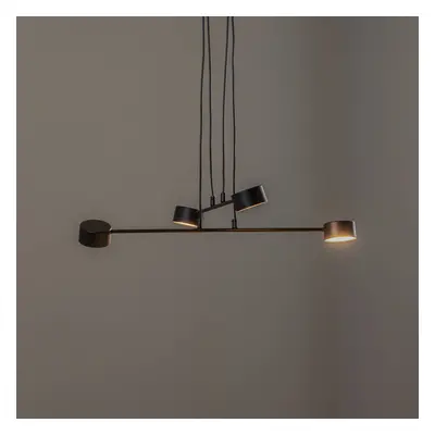 EMIBIG LIGHTING Závěsné svítidlo Modus 4, ocel, čtyřsvětlo, GX 53, černá barva