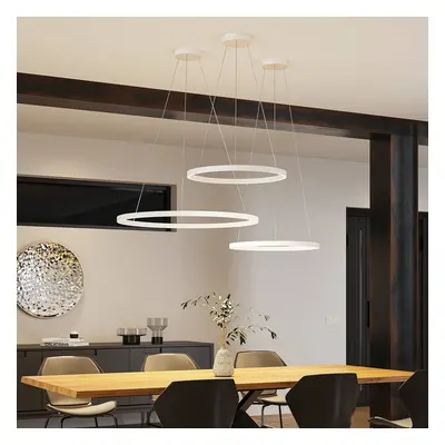 Molto Luce Závěsné svítidlo Molto Luce LED Perfora, bílé, Ø 60 cm, hliník