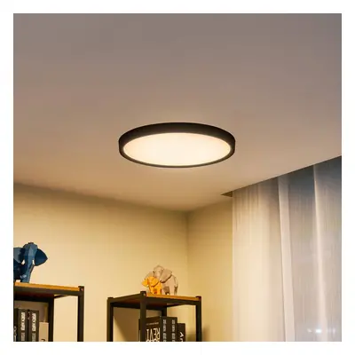 Lindby Stropní svítidlo Lindby Smart LED Pravin, Ø 50 cm, CCT, černé