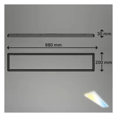 Briloner Chytré stropní svítidlo LED Tava, 98x20 cm, CCT, stmívatelné