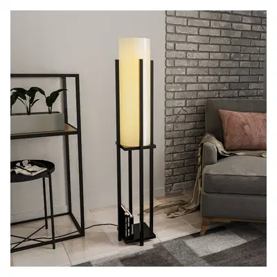 Opviq Stojací lampa 8125, černá/bílá, kov/plátno, výška 130 cm