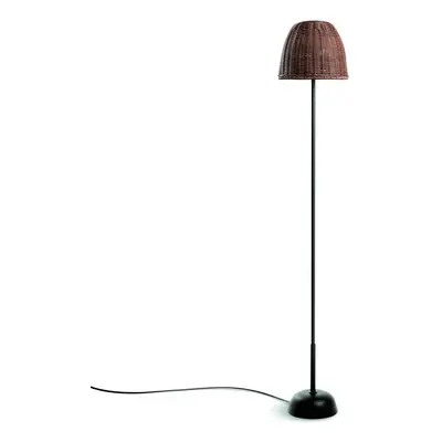 Bover Stojací lampa Bover LED Atticus 114, grafitově hnědá/hnědá, zástrčka