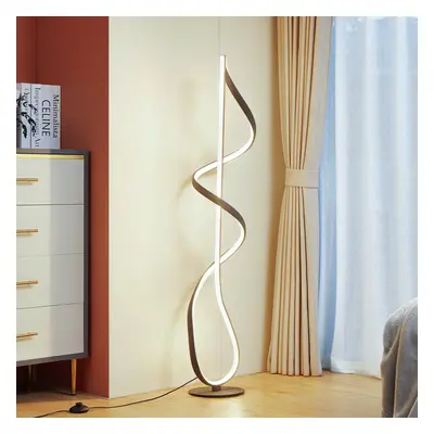 Lucande Lucande LED stojací lampa Rodado, černá, 132 cm, hliník