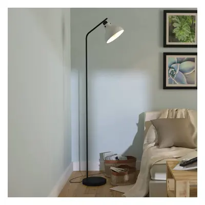 EGLO Stojací lampa Matlock, výška 158 cm, šedá/černá