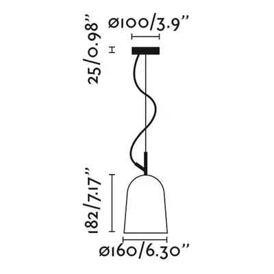 FARO BARCELONA Závěsná lampa Studio, Ø 16 cm, růžová/černá, ocel