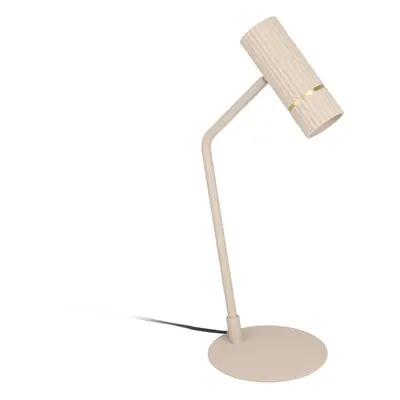 EGLO Stolní lampa LED Caminia, výška 48,5 cm, písková barva, ocel