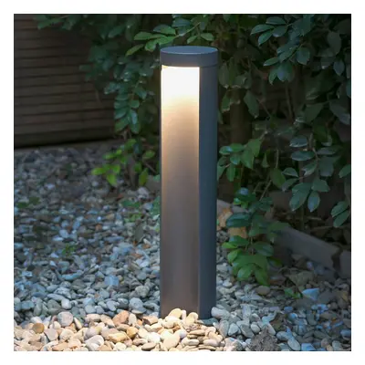 FARO BARCELONA Podstavné svítidlo LED Chandra, tmavě šedé, hliník, výška 45 cm