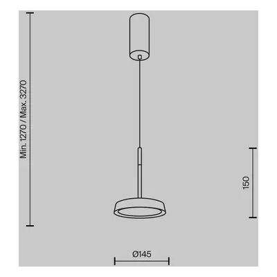 Maytoni Maytoni LED závěsné světlo El, Ø 15,3 cm, oranžová, hliník