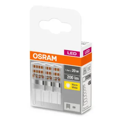 OSRAM OSRAM LED žárovka s paticí G9 1,9W 2 700K čirá 3 kusy