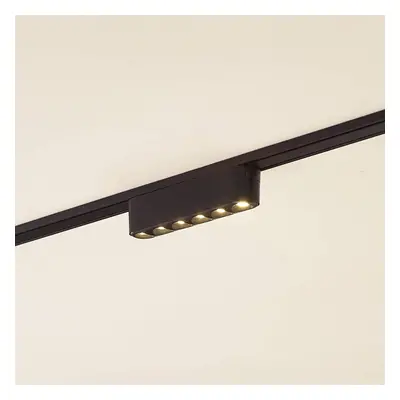 Lindby Lindby LED pásek 48V Lumaro, černý, 6 bodů, 2,4 cm, stmívatelný