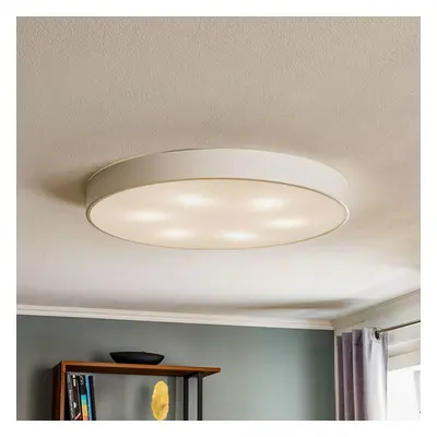 TEMAR LIGHTING Stropní svítidlo Cleo 800, bílé, senzor, IP20, Ø 78 cm, kovové