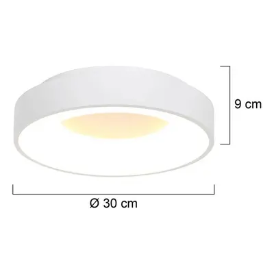 Steinhauer Stropní svítidlo Ringlede LED, 2 700 K, Ø 30 cm, bílé, kovové