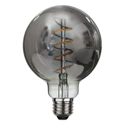 STAR TRADING Žárovka LED Spiral Filament, G95, E27, 2 W šedá stmívatelná