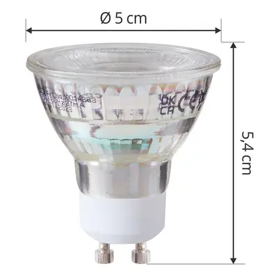 Arcchio Arcchio LED žárovka GU10 4,7W 2700K 850lm sada 3 ks ve skle