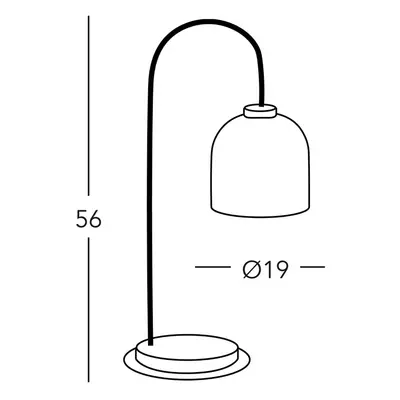 austrolux Stolní lampa KOLARZ Chalet, výška 56 cm, bílá/hnědá/černá