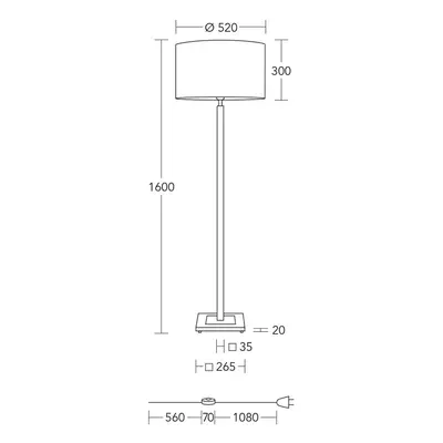 HerzBlut HerzBlut stojací lampa Titos, dřevo, bílá, výška 160 cm, E27