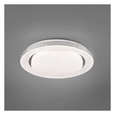 Reality Leuchten LED stropní svítidlo Atria, Ø 38 cm, bílé, plast, CCT