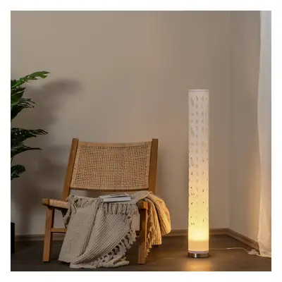 Lindby Stojací lampa Lindby Alisea, 104 cm, bílá, RGBW, dálkové ovládání