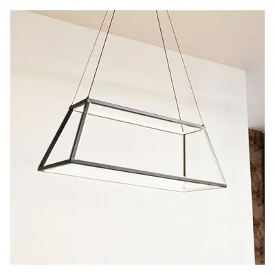 Lucande Lucande LED závěsné svítidlo Mensola, černá, hliník, 75 cm