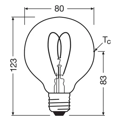 OSRAM OSRAM LED Vintage G80 E27 8W 922 Heart Filament zlatá tlumená