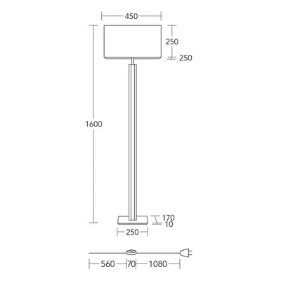 HerzBlut HerzBlut stojací lampa Karl K, hranatá, dřevo, bílá, 160 cm, E27