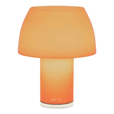 NEMO Nemo LED dobíjecí stolní lampa Lorosae, oranžová, sklo, IP54, USB