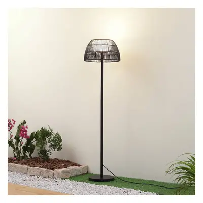 Lucande Venkovní stojací lampa Lucande LED Heribio, černá, železo, 153 cm