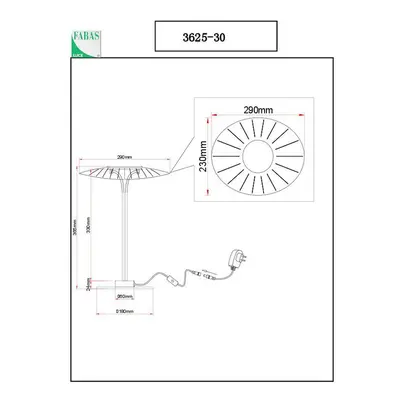 Fabas Luce Stolní lampa LED Vela, bílá/průhledná, 36 cm, akryl, stmívač