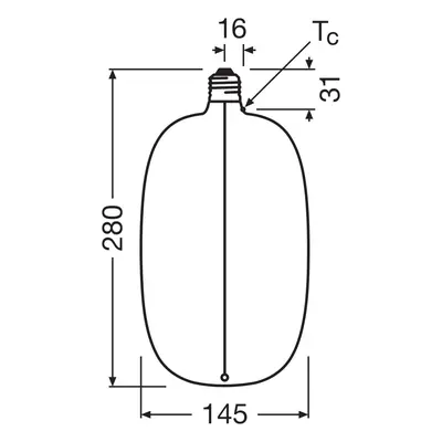 OSRAM OSRAM LED Big Elipse Oval E27 4,8W 818 Žárovka hnědá tlumená