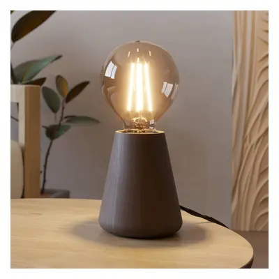 EGLO Stolní lampa Asby, tmavé dřevo, výška 10 cm, dřevo