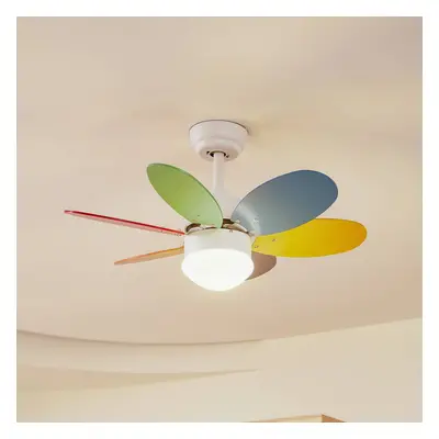 Lindby Stropní ventilátor Lindby se světlem Litur, tichý, Ø 77 cm, E27