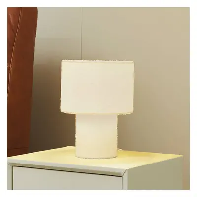 Lindby Stolní lampa Lindby Jone, bílá, textil, 30 cm